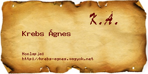 Krebs Ágnes névjegykártya